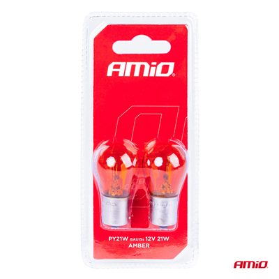 Halogenové žárovky PY21W BAU15S 12V AMBER 2ks blister