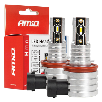 LED žárovky hlavního svícení H8/H9/H11/H16 H-mini Series AMiO-03333
