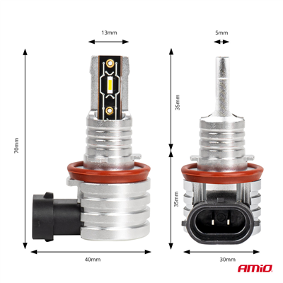 LED žárovky hlavního svícení H8/H9/H11/H16 H-mini Series AMiO-03333