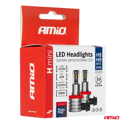 LED žárovky hlavního svícení H8/H9/H11/H16 H-mini Series AMiO-03333