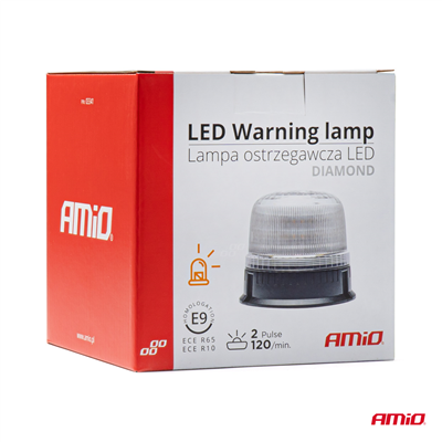 Výstražný maják W25b 3 šrouby R65 R10 24LED 12/24V IP66