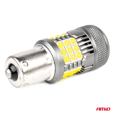 LED BUBLS CANBUS PRO series 1156 BA15S P21W R10W R5W 36x3030 SMD FAN White 12V/24V AMIO-03722