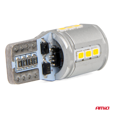 LED CANBUS BULBS T10e W5W 15x2016 SMD White 12V/24V AMIO-03723