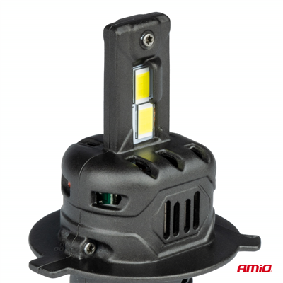 LED žárovky X4-series AVIATOR H4/H19 6500K max 44W AMIO-03763