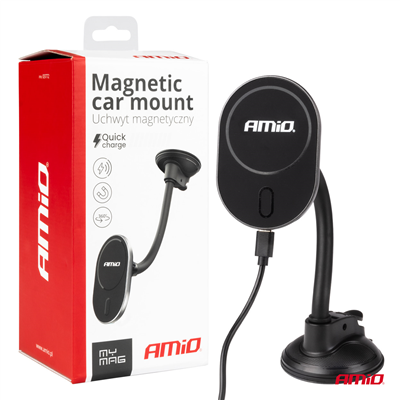 Magnetický držák telefonu s bezdrátovým indukčním nabíjením My Mag 15W AMIO-03772