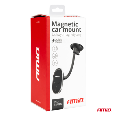 Magnetický držák telefonu s bezdrátovým indukčním nabíjením My Mag 15W AMIO-03772