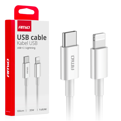 Kabel ´USB-C na Lightning 20W 100cm FullLINK AMIO-03898