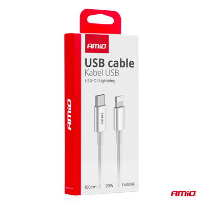 Kabel ´USB-C na Lightning 20W 100cm FullLINK AMIO-03898
