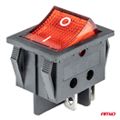 Amio 03613 Obdélníkový vypínač 12/230V (s červeným podsvětlením) BU02