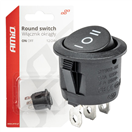 Amio 03614 Černý oválný vypínač 12/230V BU03