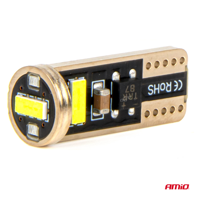 LED CANBUS BULBS T10e W5W 3x2055 SMD White 12V/24V AMIO-03720