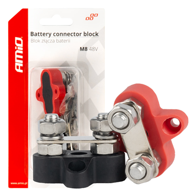 Sběrnicový blok konektorů pro baterie, dvojitá sada max. 48V M8 AMiO-03806