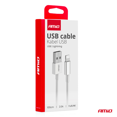 Kabel USB na nabíjení 2A 100cm FullLINK AMiO-03895