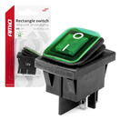 Amio 03090 Obdélníkový přepínač kolébkový se zeleným světlem