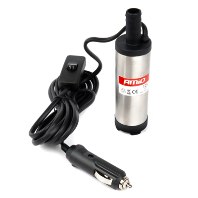 Elektrické čerpadlo na naftu 12V ponorné, průměr 38 mm -souprava s hadicí
