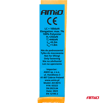 Upínací pásy s ráčnou 100/200kg 18mm 2m S-TYPE AMiO-03323