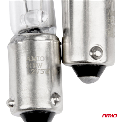 Halogenové žárovky H5W 12V 5W BAX9S white 2ks blister AMIO-03354