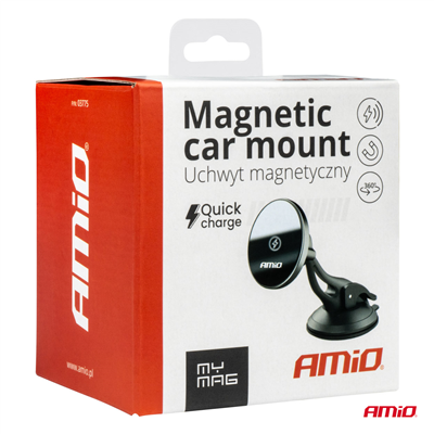 Magnetický držák telefonu s bezdrátovým indukčním nabíjením My Mag 15W AMIO-03775