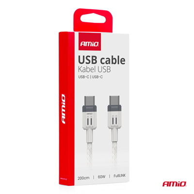 Kabel ´USB-C na USB-C 60W 200cm FullLINK AMIO-03909