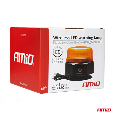 Bezdrátové LED výstražné světlo R65 R10 12/24V AMIO-03931