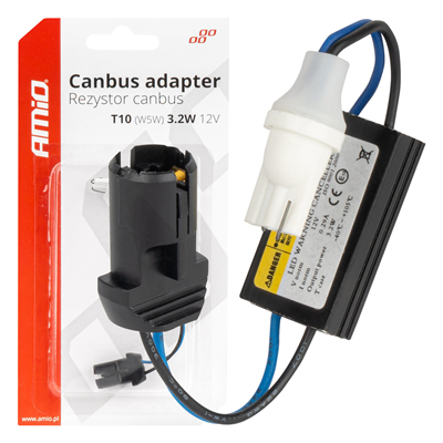 CANBUS rezistor pro LED žárovky 12V 3.2W T10 zástrčku a zásuvku AMIO-04087