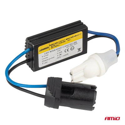 CANBUS rezistor pro LED žárovky 12V 3.2W T10 zástrčku a zásuvku AMIO-04087