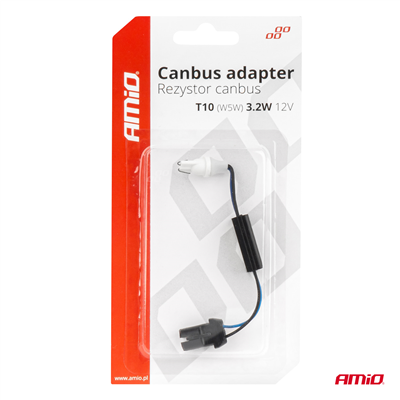 CANBUS rezistor pro LED žárovky 12V 3.2W T10 zástrčku a zásuvku AMIO-04087