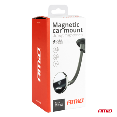 Magnetický držák telefonu s bezdrátovým indukčním nabíjením 15W AMIO-03777