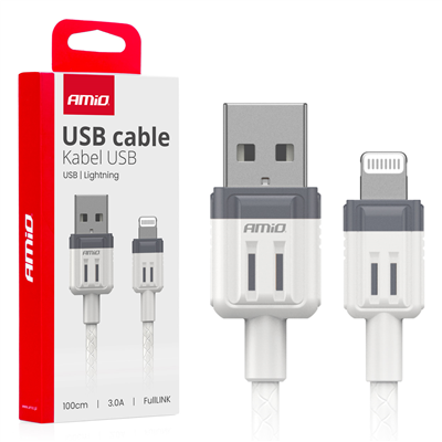 Kabel USB pro nabíjení 3A 100cm FullLINK AMiO-03907