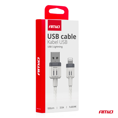 Kabel USB pro nabíjení 3A 100cm FullLINK AMiO-03907