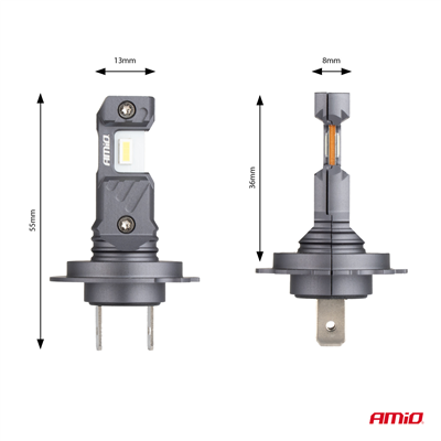 LED žárovky hlavního svícení Hybrid série H7 H18 6000K Canbus 60W AMIO-04115