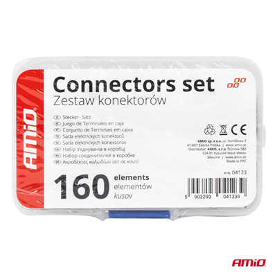 Sada kabelových konektorů BN1.25 BN2 BN5.5 160pcs AMiO-04123
