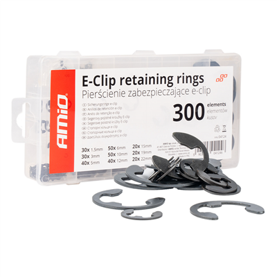 Sada vnějšího držáku E-Clip 300ks AMiO-04124