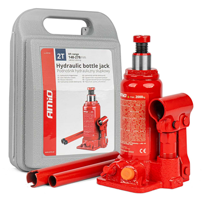 Hydraulický pístový zvedák 2T v PVC boxu AMIO-04182