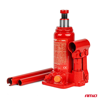 Hydraulický pístový zvedák 2T v PVC boxu AMIO-04182