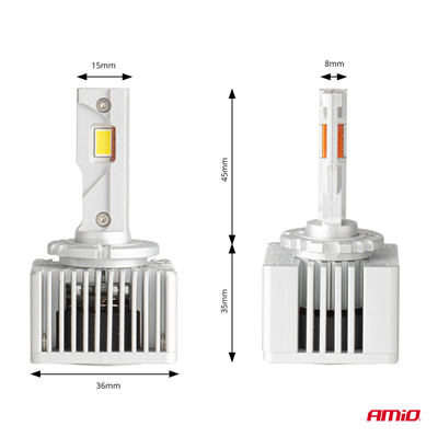 LED žárovky hlavního svícení D1S D3S D8S X AllinOne canbus 6000K AMIO-03669