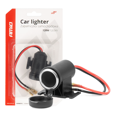 Hermetická zásuvka zapaľovače 12/24V AMiO-04129