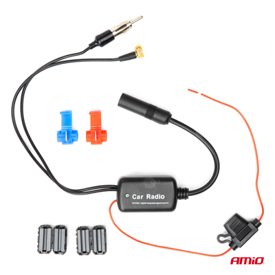 Anténní zesilovač signálu 12V DAB FM AMiO-04134