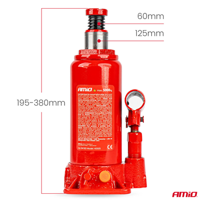 Hydraulický pístový zvedák 5T v PVC boxu AMIO-04183