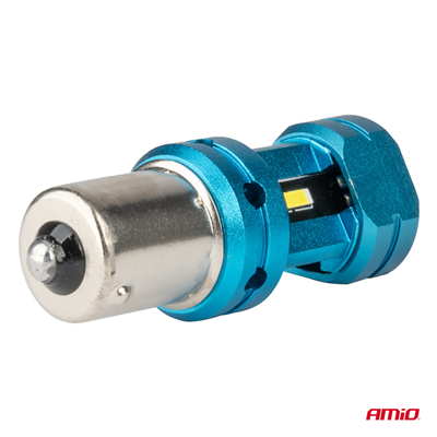 CANBUS LED žárovky 1156 BA15S P21W R10W R5W 4SMD 1860 Bílé 12V 24V AMiO-04252