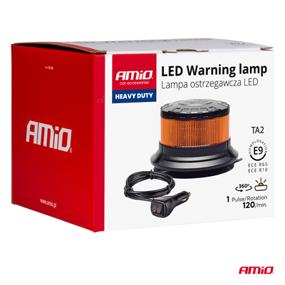 LED výstražný maják W28M 12V 24V AMiO-04105