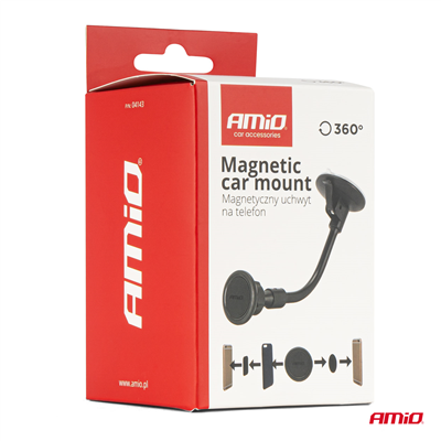 Pružný magnetický držák na čelní sklo AMiO-04143