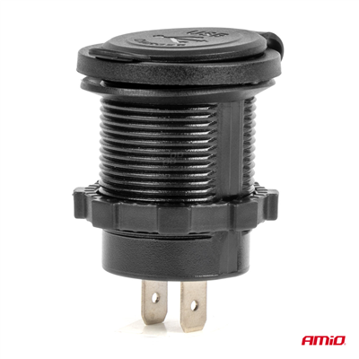 Vodotěsná nabíječka telefonu s modrým LED indikátorem 3.1A 2xUSB 12/24V AMIO-04216