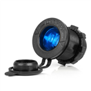 Amio 04220 Vodotěsná zásuvka do zapalovače auta s MODRÝM LED podsvícením 12/24V AMiO-04220