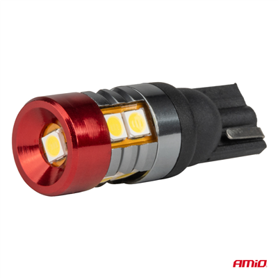 LED žárovky CANBUS T10 W5W 9 SMD 3030 Bílé 12V 24V AMiO-04242