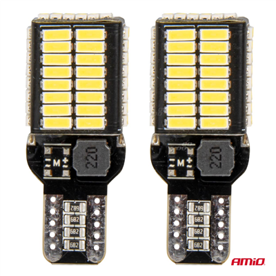 LED CANBUS BULBS PRO series T15e W16W 54x4014 SMD White 12V/24V AMIO-03724