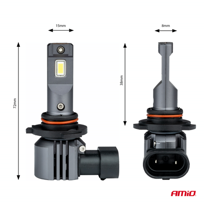 LED žárovky X4-series AVIATOR HB3 9005 HIR1 9011 H10 6500K max 44W AMIO-03766