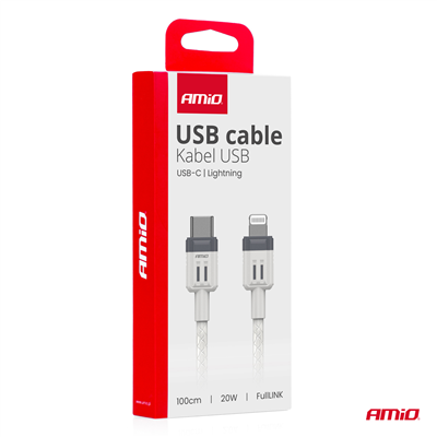 Kabel ´USB-C na Lightning 20W 100cm FullLINK AMIO-03910