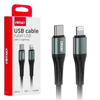 Kabel ´USB-C na Lightning 20W 100cm FullLINK AMIO-03916