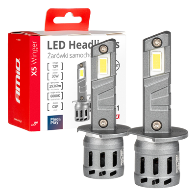 LED žárovky X5-series WINGER H1 6000K max 30W AMIO-03943